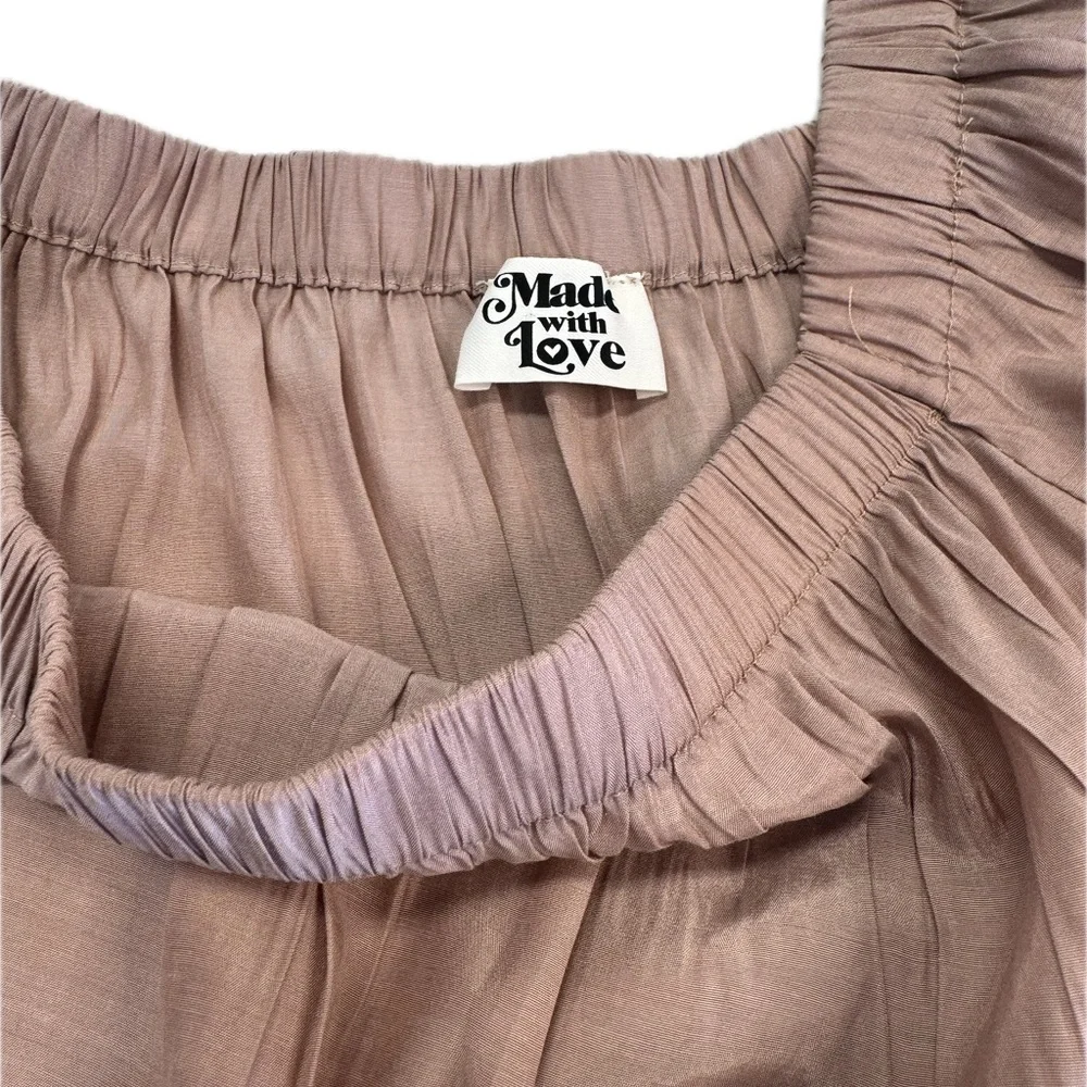 Made with Love Dusty Rose Babydoll Dress Size Large - Picture 4 of 8
